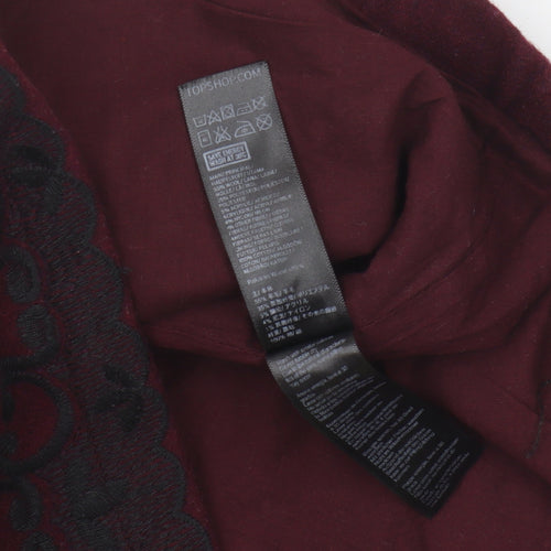 Topshop Women's Red Pencil Skirt Size 10