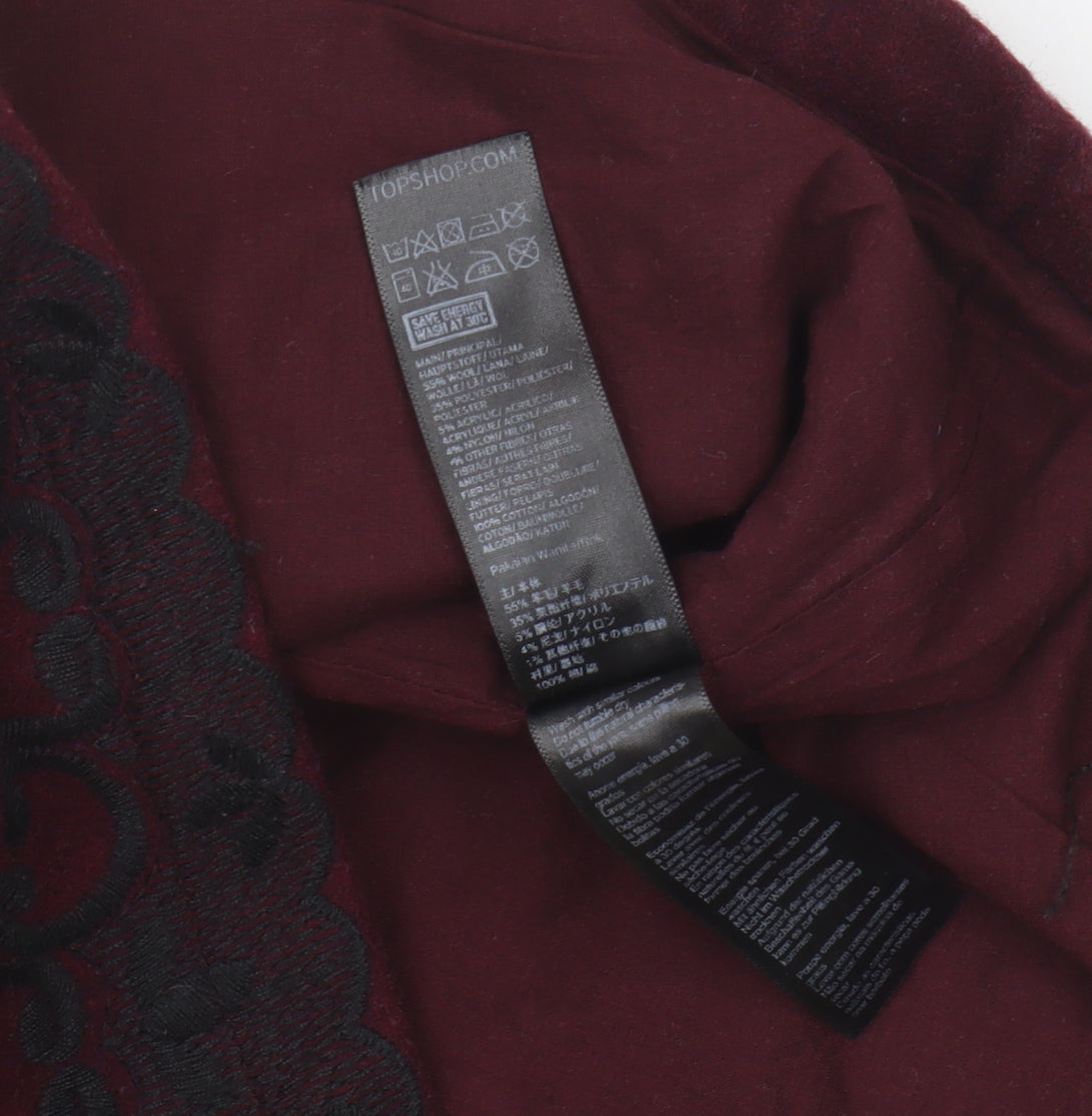 Topshop Women's Red Pencil Skirt Size 10