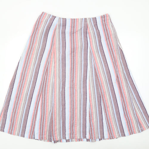 Cotton Traders Women's A-Line Striped Skirt Size 16