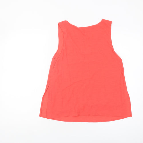 Mango Women's Red Sleeveless V-Neck Tank Top