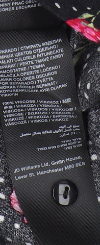 Capsule Women's Black Floral Blouse, Size 16