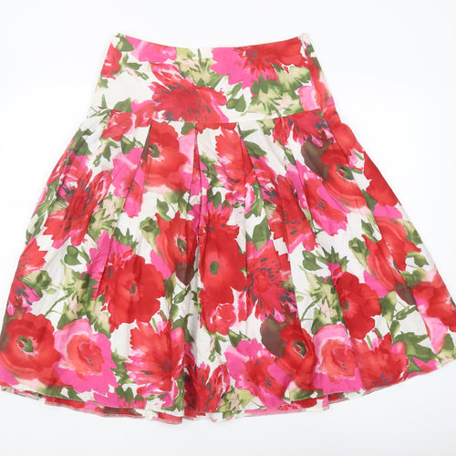 Laura Ashley Women's Floral Pleated Skirt Size 12
