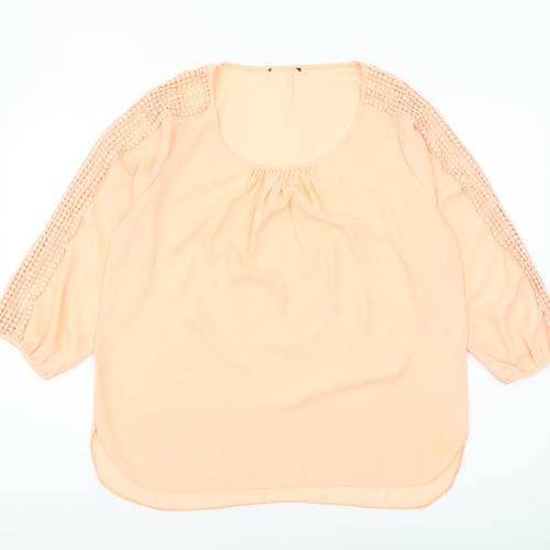 Wallis Beige 3/4 Sleeve Blouse, Size M, Women's Casual