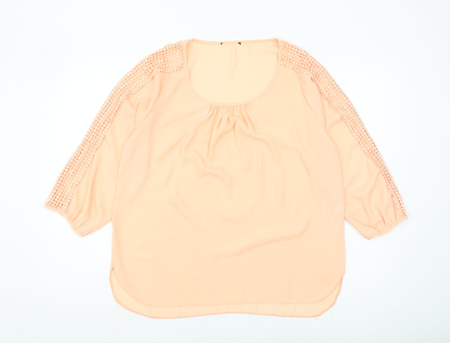 Wallis Beige 3/4 Sleeve Blouse, Size M, Women's Casual