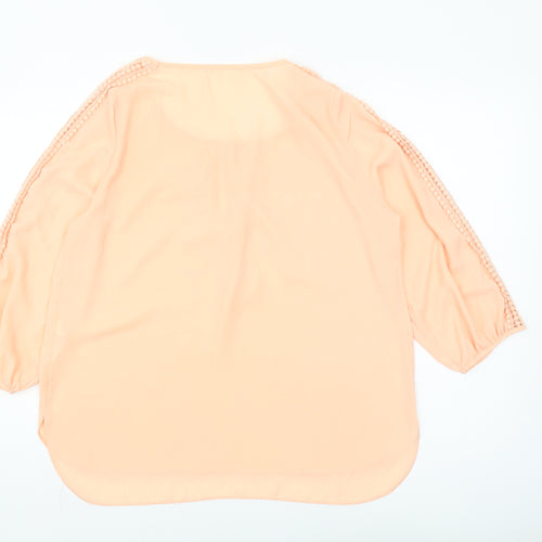 Wallis Beige 3/4 Sleeve Blouse, Size M, Women's Casual