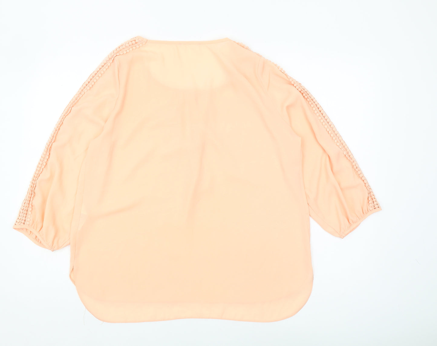 Wallis Beige 3/4 Sleeve Blouse, Size M, Women's Casual