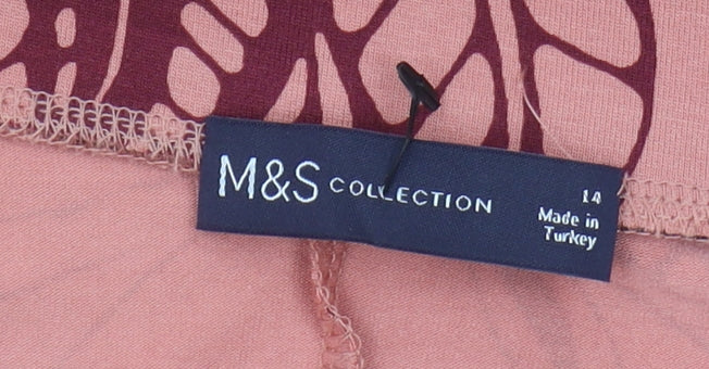 Marks and Spencer Women's A-Line Floral Skirt, Size 14