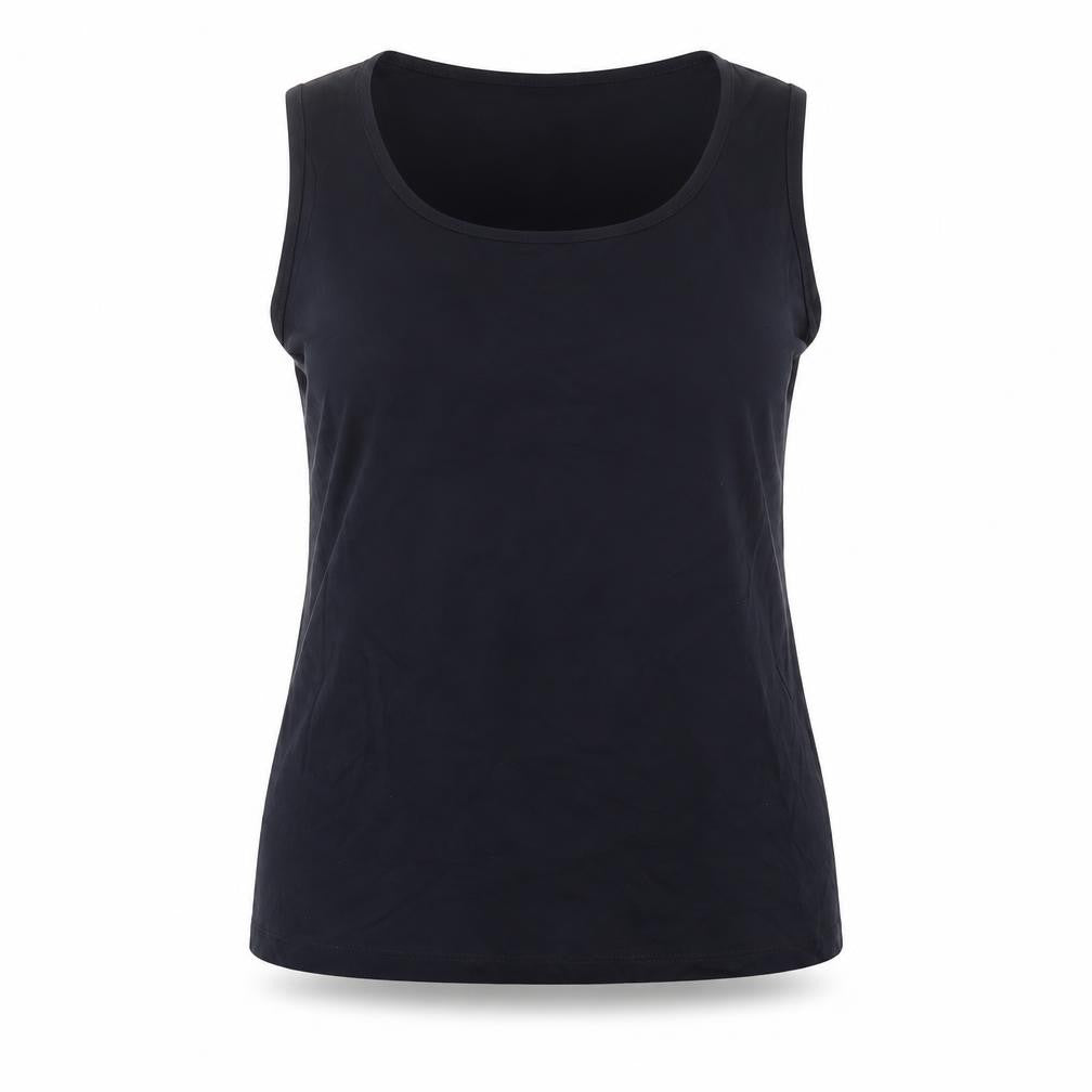 Front view of Berketex Black Women's Sleeveless Tank UK 18
