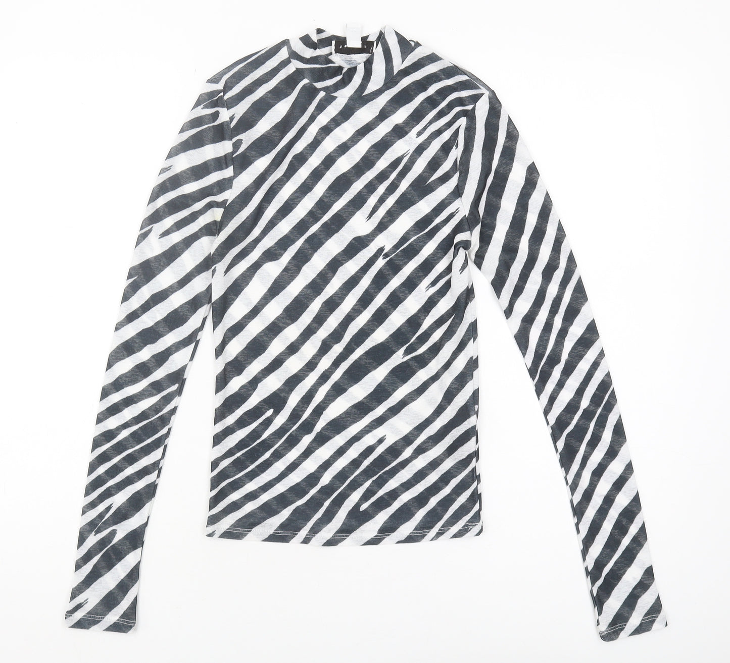 Topshop Women's Zebra Print Long Sleeve Top, Size 8