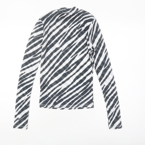 Topshop Women's Zebra Print Long Sleeve Top, Size 8