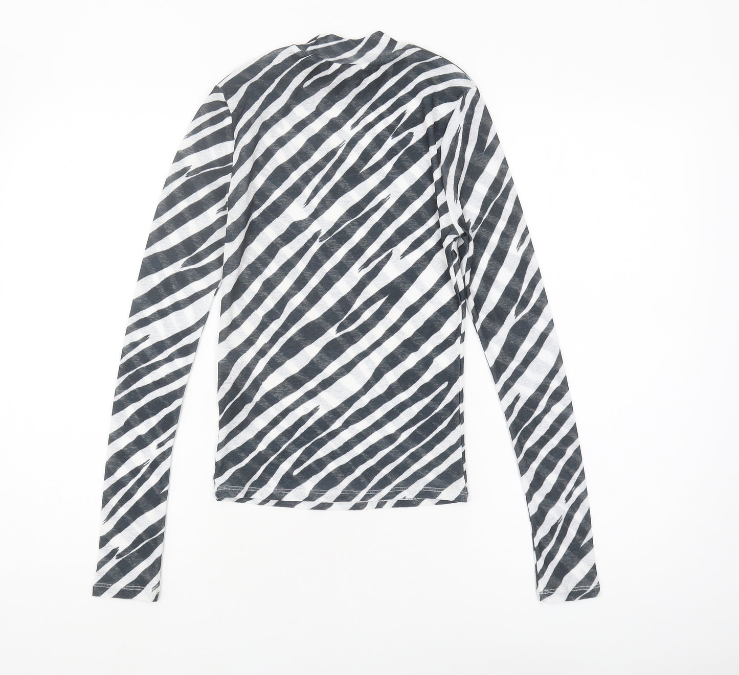 Topshop Women's Zebra Print Long Sleeve Top, Size 8