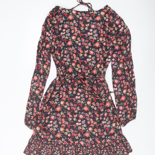 Next Women's Multicoloured A-Line Floral Dress Size 10
