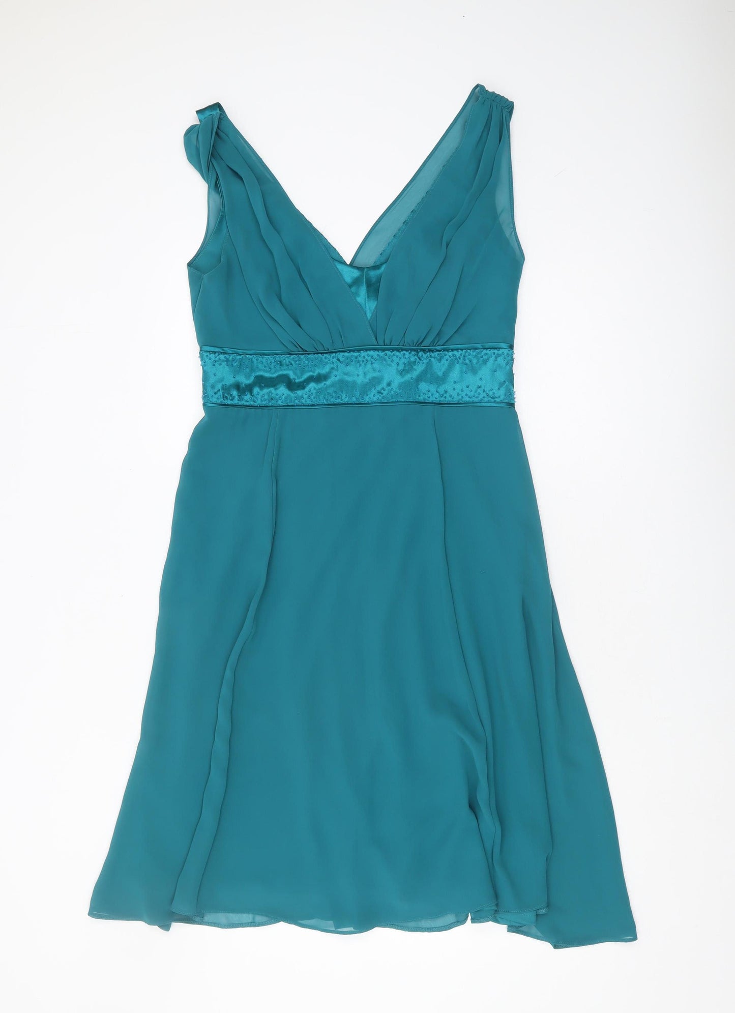 Debenhams Women's Green A-Line Dress Size 14