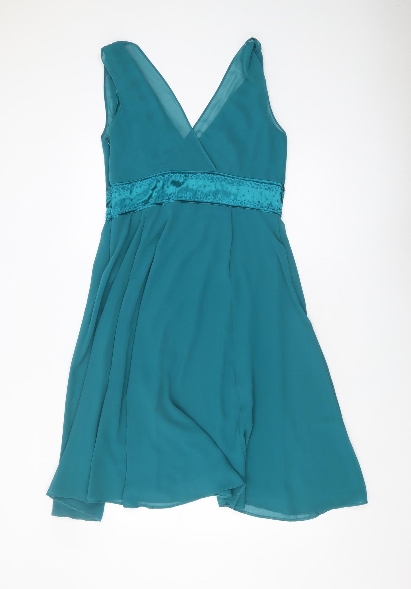 Debenhams Women's Green A-Line Dress Size 14