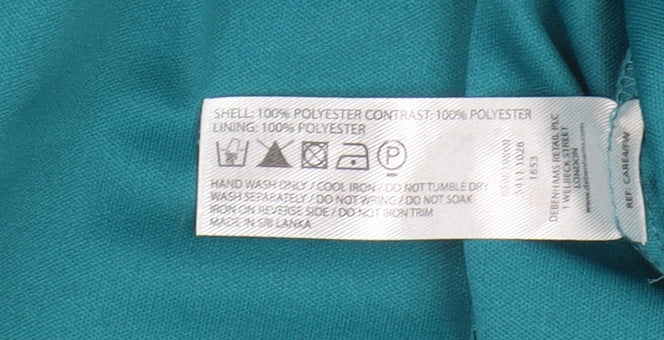 Debenhams Women's Green A-Line Dress Size 14