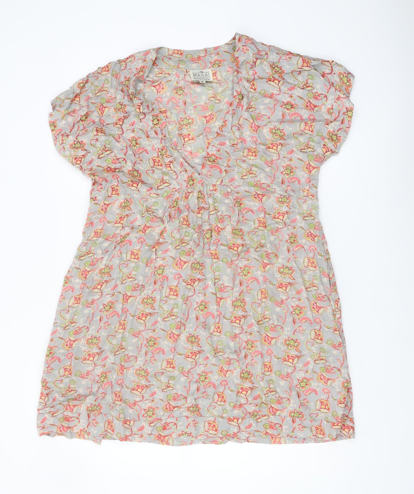The Masai Floral V-Neck Women's Dress M Multicoloured