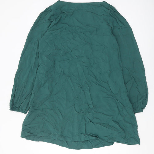ASOS Women's Green Button-Up 3/4 Sleeve Dress