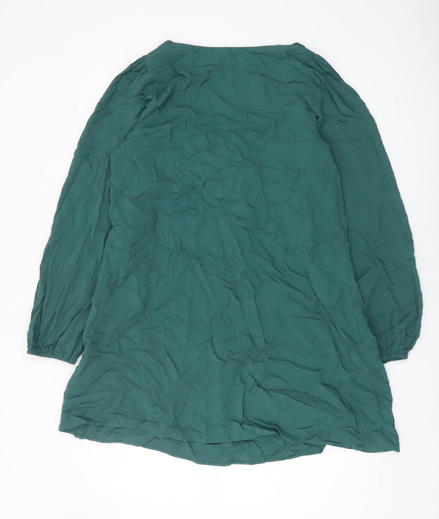 ASOS Women's Green Button-Up 3/4 Sleeve Dress