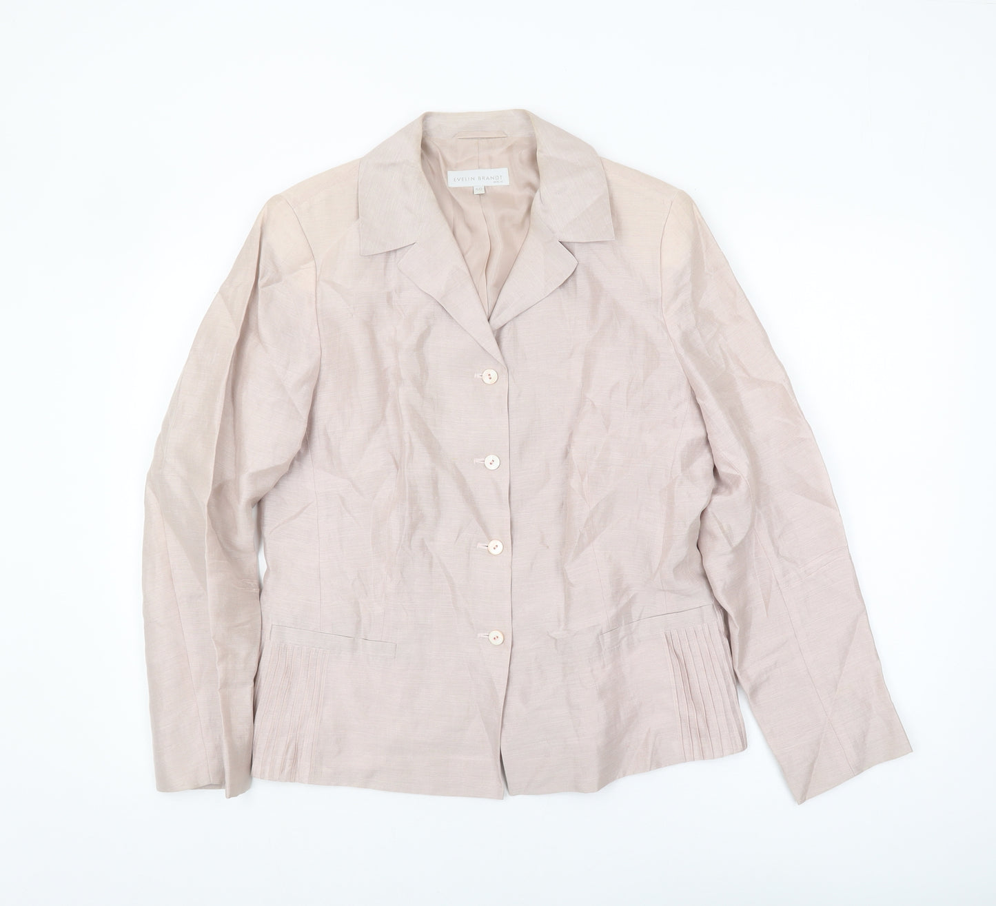 Evelin Brandt Beige Women's Blazer Size 12