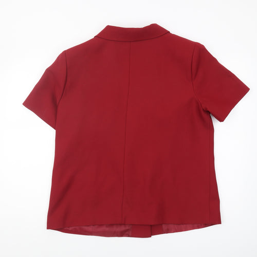 Daxon Women's Red Blazer 20 Short Sleeve