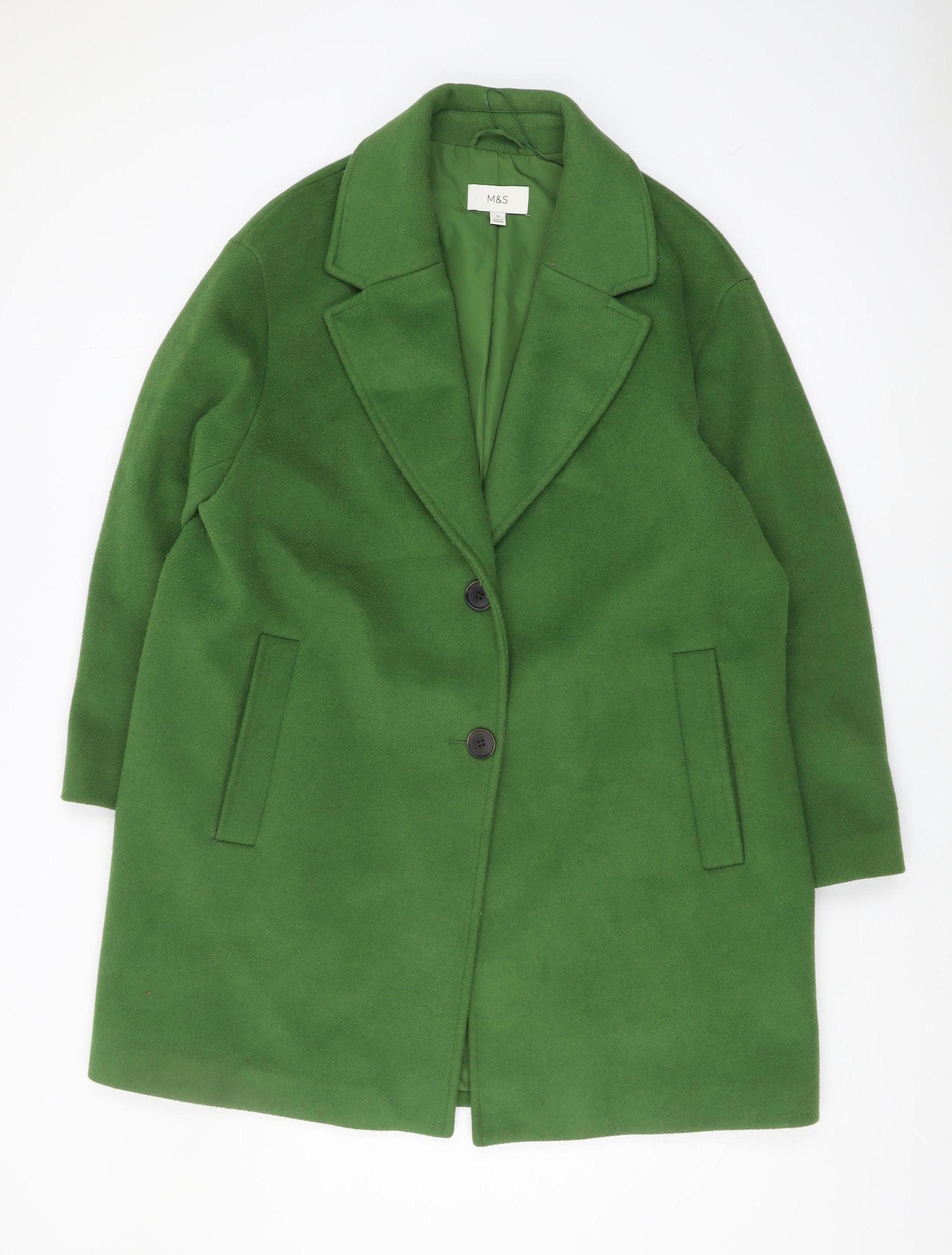 Marks and Spencer Women's Green Coat Size 18