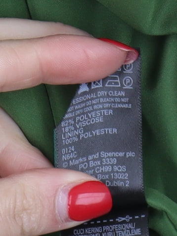 Marks and Spencer Women's Green Coat Size 18