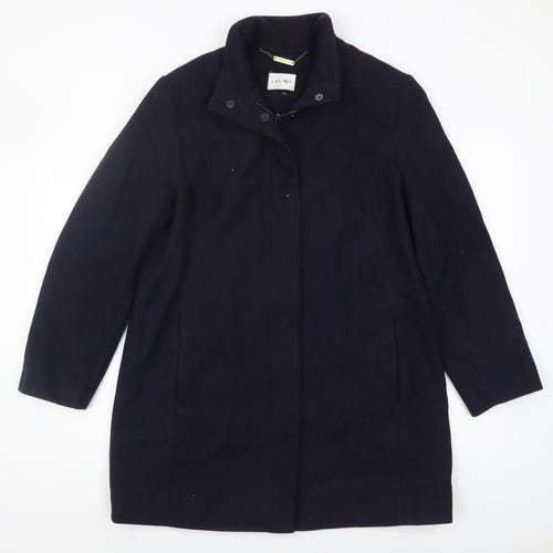 Eastex Women's Blue Mid-Length Wool Blend Coat