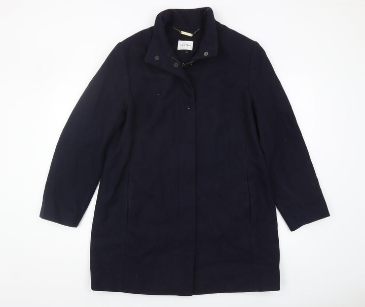 Eastex Women's Blue Mid-Length Wool Blend Coat