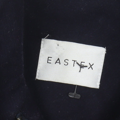 Eastex Women's Blue Mid-Length Wool Blend Coat