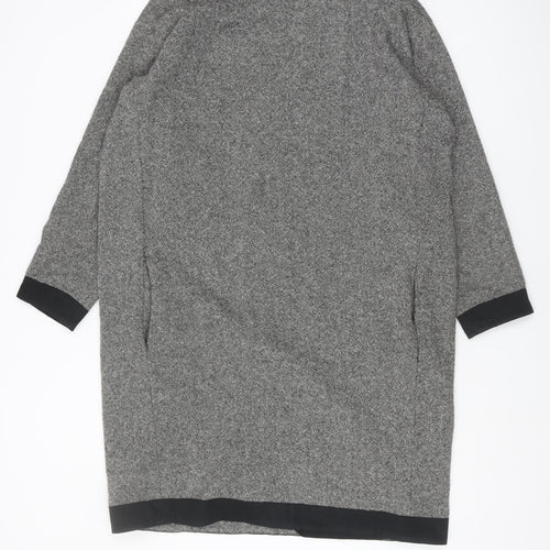 Tome Grey Herringbone Shift Dress, Women's L, Casual Wear