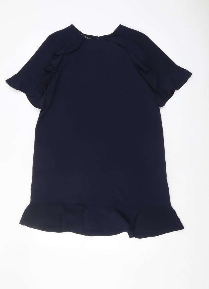 Zara Women’s Blue Ruffle Detail Dress Size 4