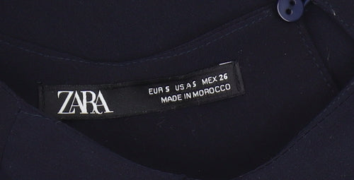 Zara Women’s Blue Ruffle Detail Dress Size 4