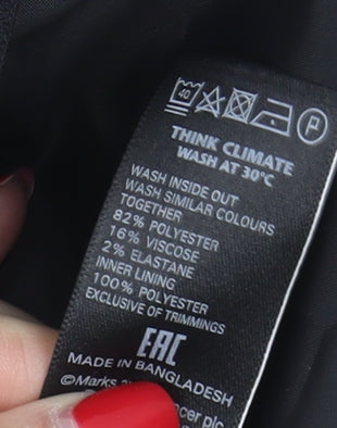 Marks and Spencer Women's Black Plaid Skirt Size 14