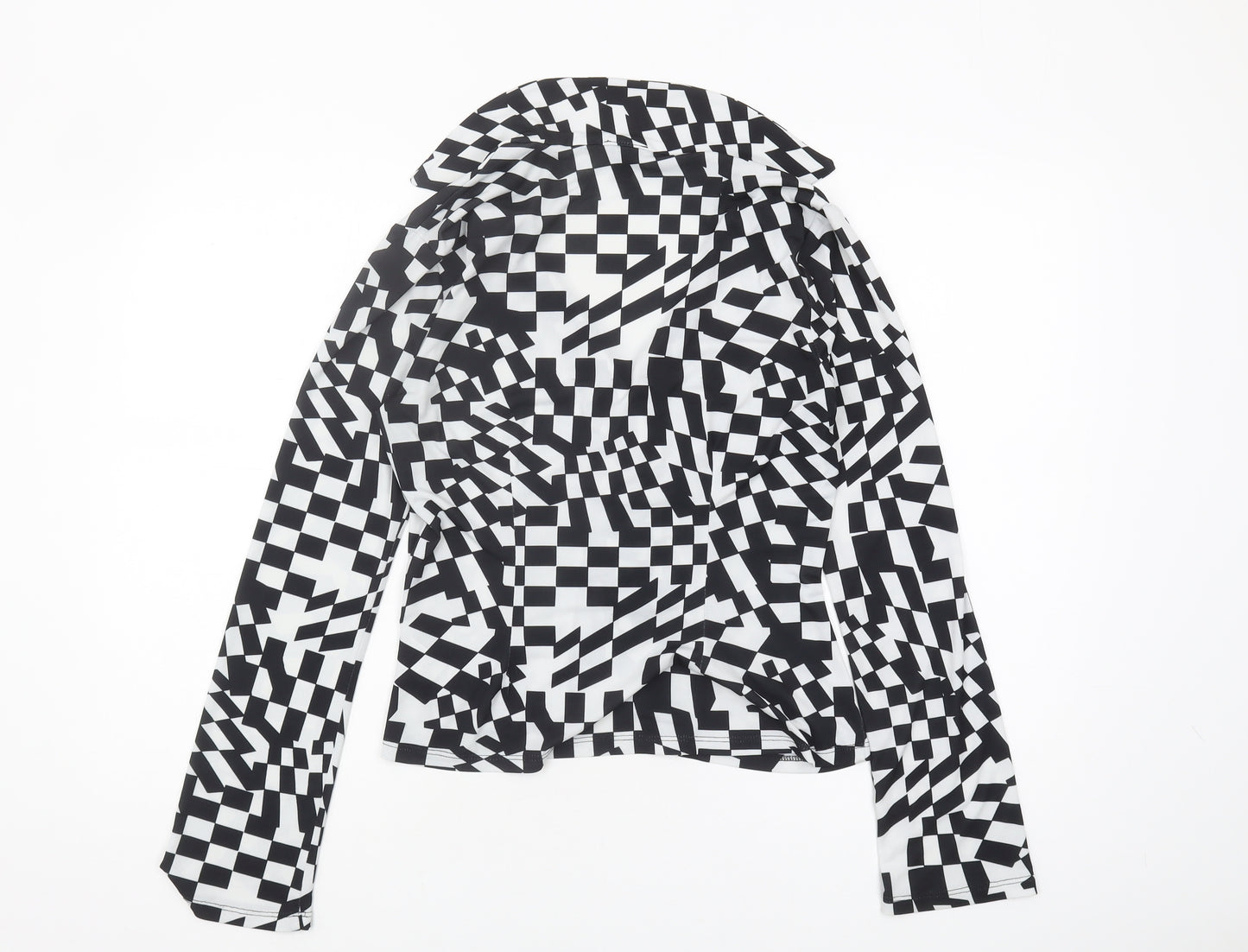 River Island Women's V-Neck Geometric Blouse Size 10