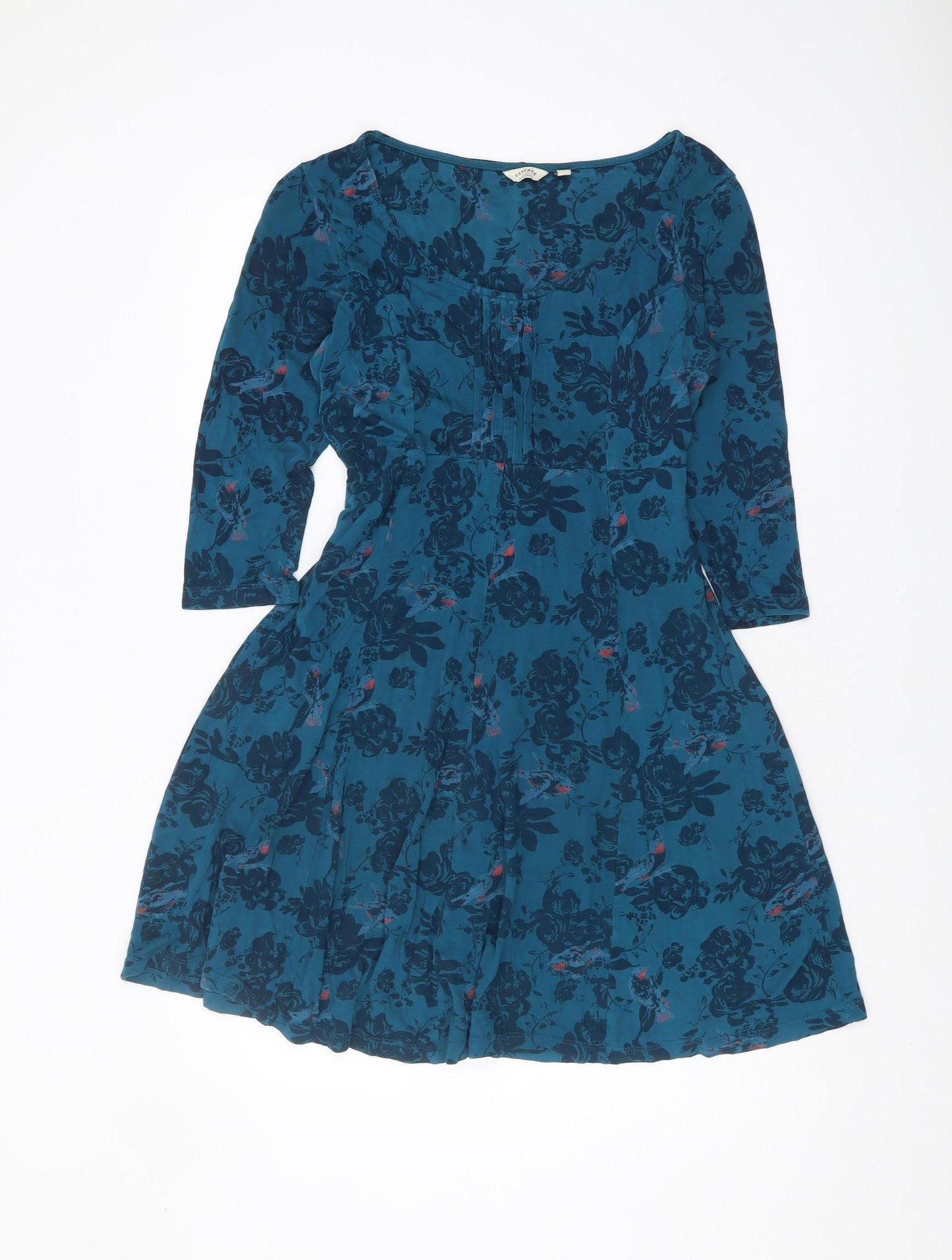 FatFace Women's Blue Floral Casual Dress, Size 12