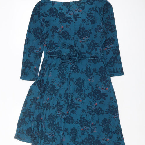 FatFace Women's Blue Floral Casual Dress, Size 12
