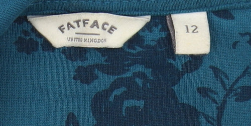 FatFace Women's Blue Floral Casual Dress, Size 12