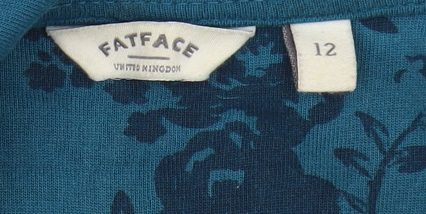 FatFace Women's Blue Floral Casual Dress, Size 12