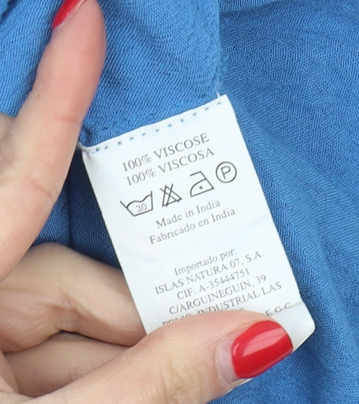 Natura Women's Blue Long Maxi Dress Size M