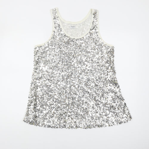 Heart & Soul Silver Sequin Women's Tank 14