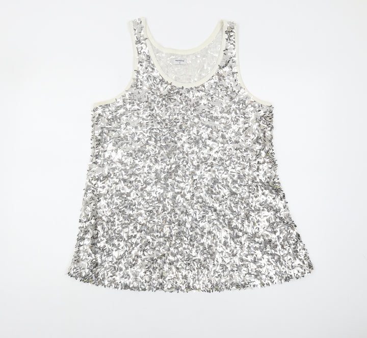 Heart & Soul Silver Sequin Women's Tank 14