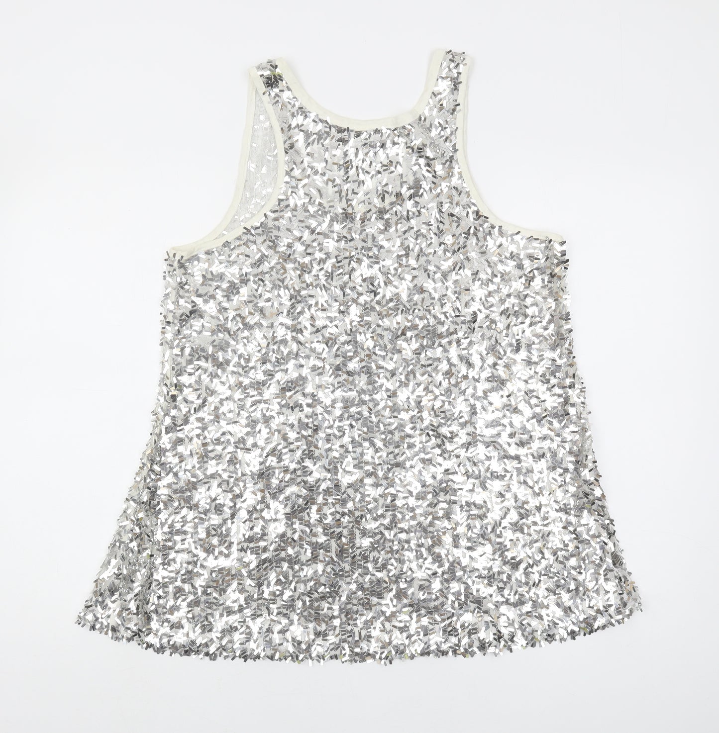 Heart & Soul Silver Sequin Women's Tank 14
