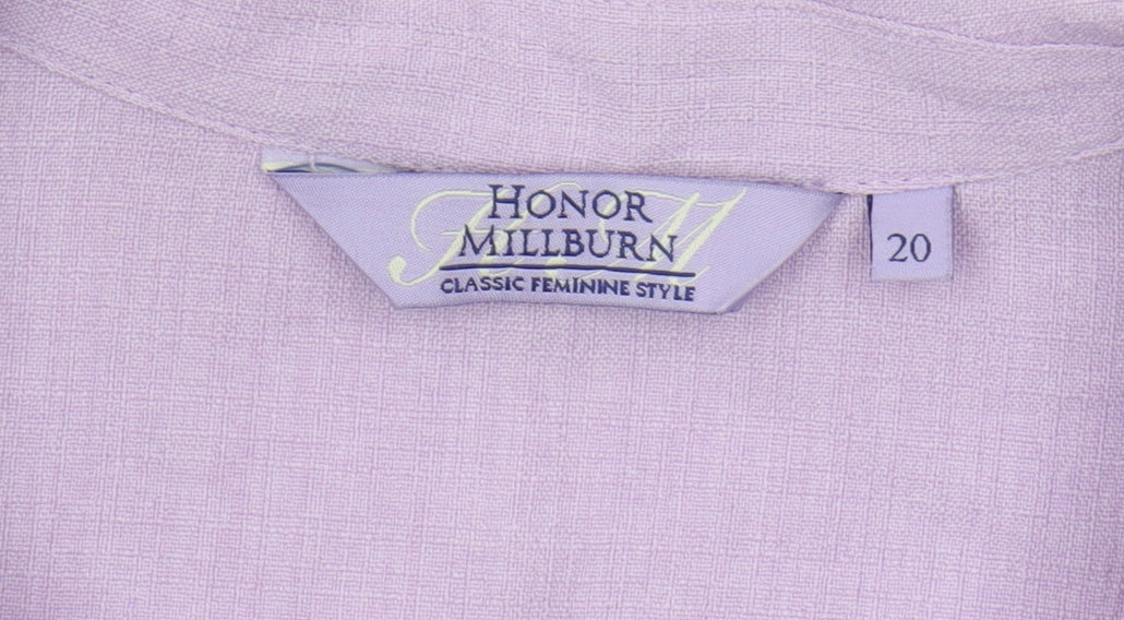 Honor Millburn Women's Purple Button-Up Shirt Size 20