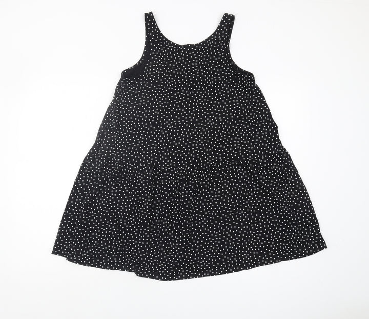 Brave Soul Women's Black Polka Dot Cotton Tank Top S
