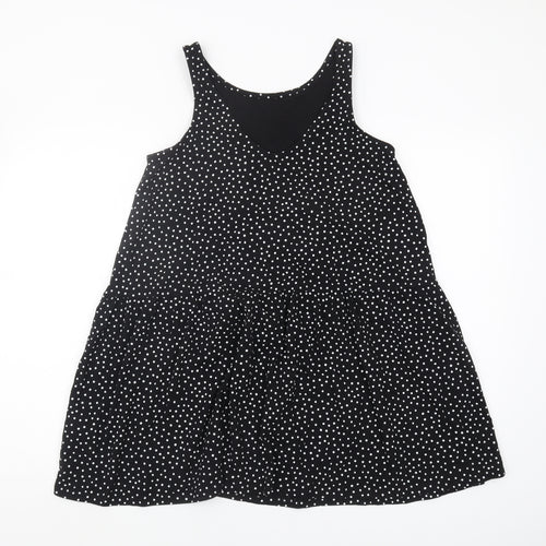 Brave Soul Women's Black Polka Dot Cotton Tank Top S