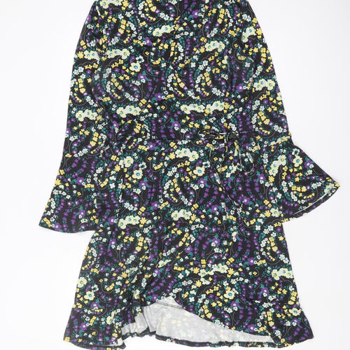 Simply Be Women's Multicoloured Floral Wrap Dress Size 12