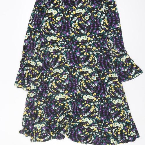 Simply Be Women's Multicoloured Floral Wrap Dress Size 12
