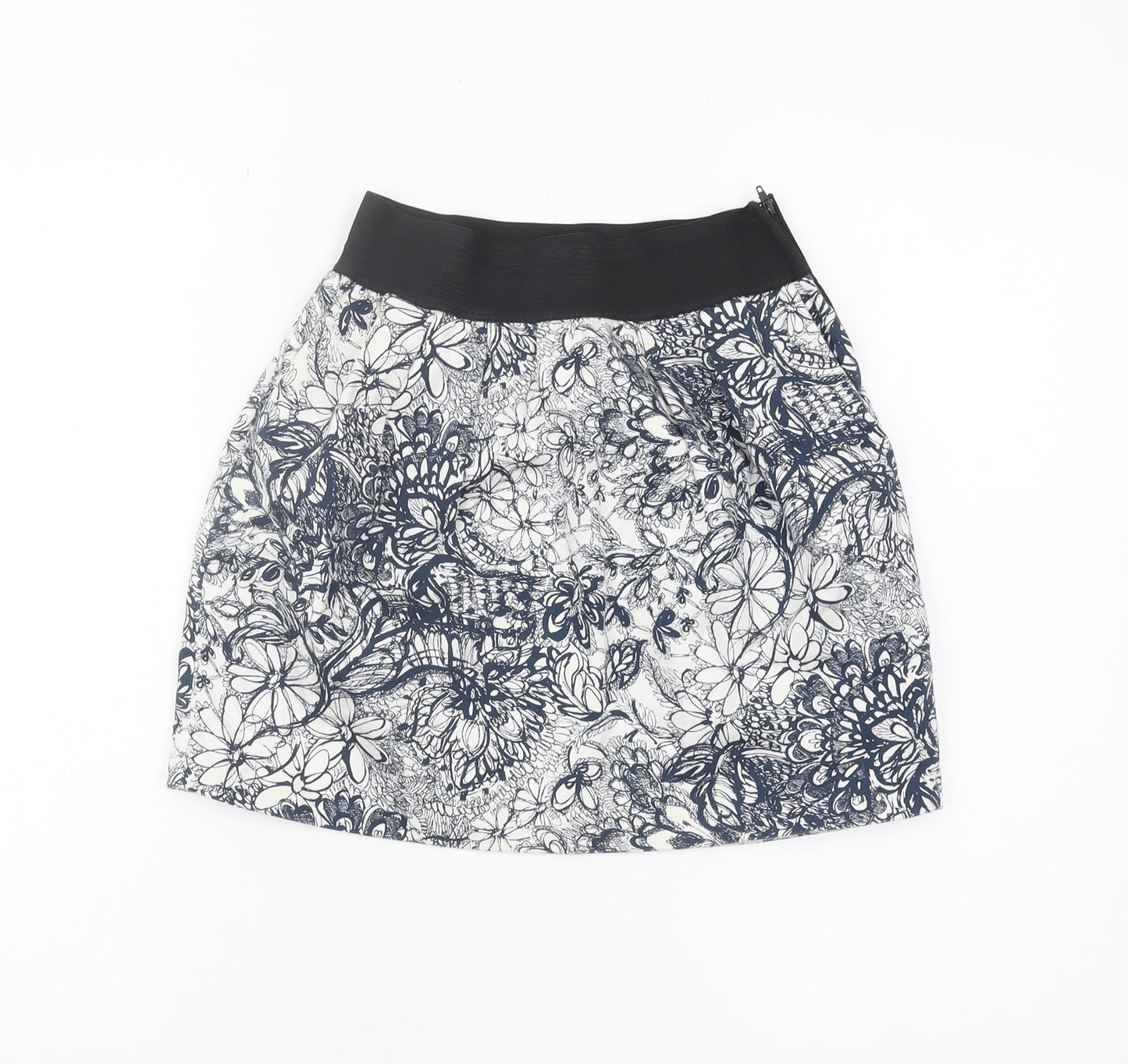 Zara Women's Floral Multicoloured Skirt Size 12