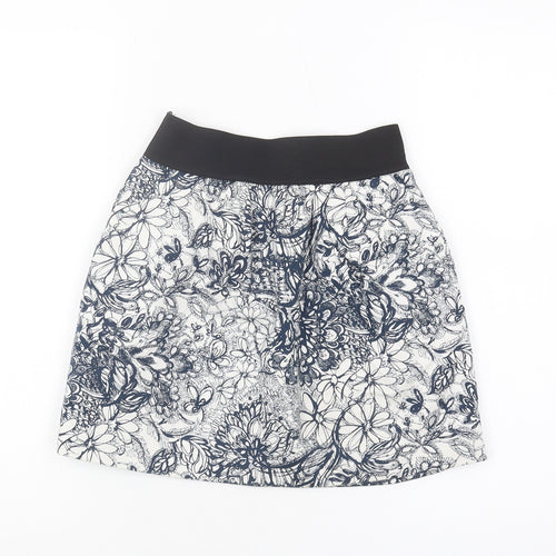 Zara Women's Floral Multicoloured Skirt Size 12