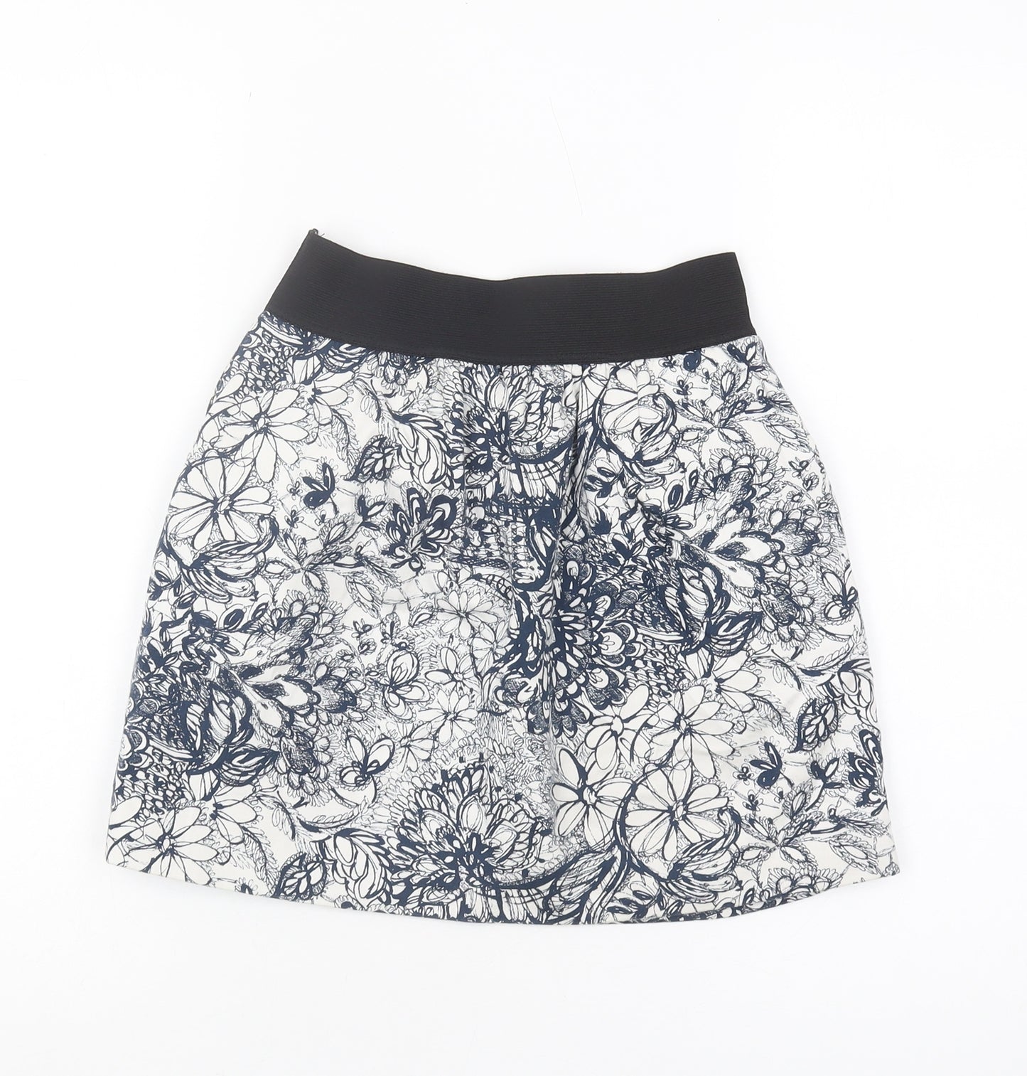 Zara Women's Floral Multicoloured Skirt Size 12